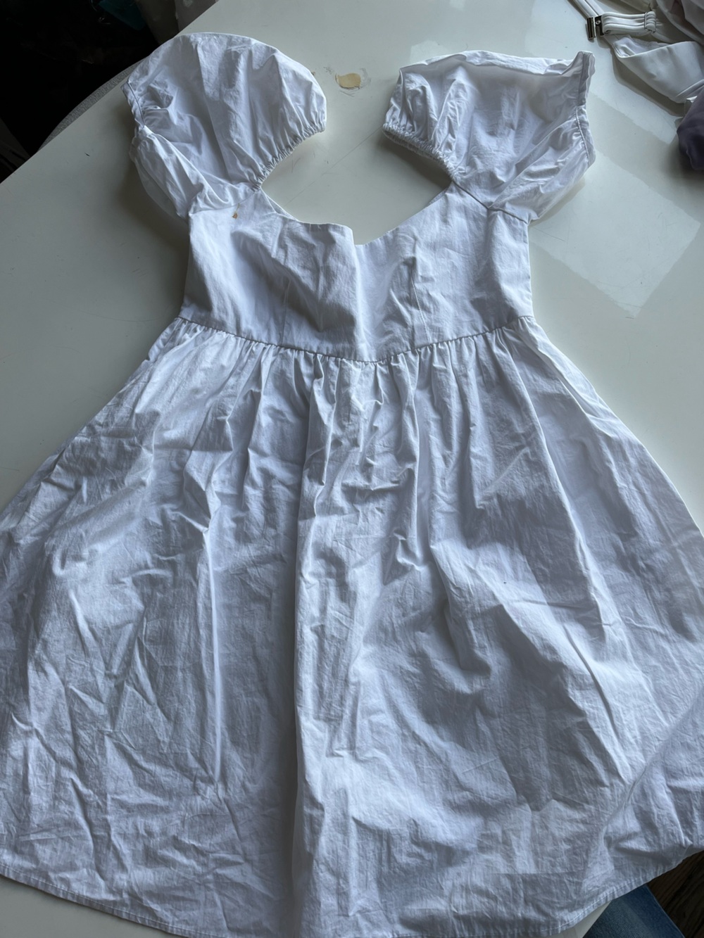 Ciao Lucia White Gathered Waist Sleeveless Dress - Picture 2 of 5